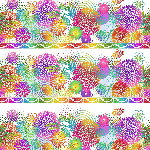 Unusual Garden II Floral Stripe 2UGB-2