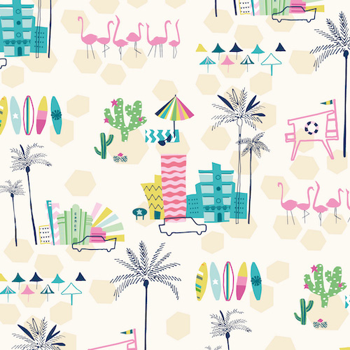Ocean Drive Flamingo Tropical Island