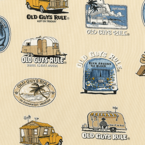 Old Guys Rule Camping Caravans Cream