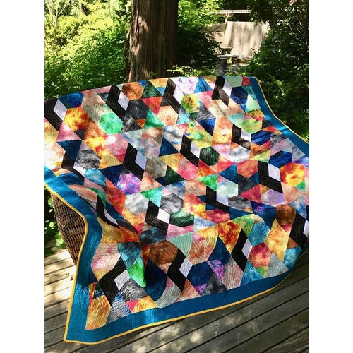 Sunny Splash Stained Glass Quilt Kit