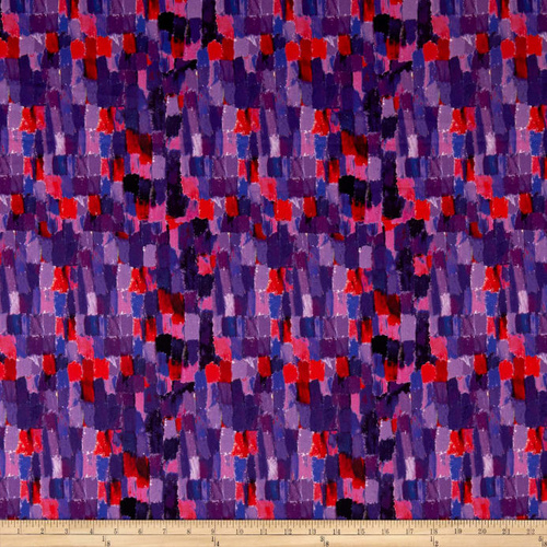 Painted Horses Crayon Geo Purple  6667-66