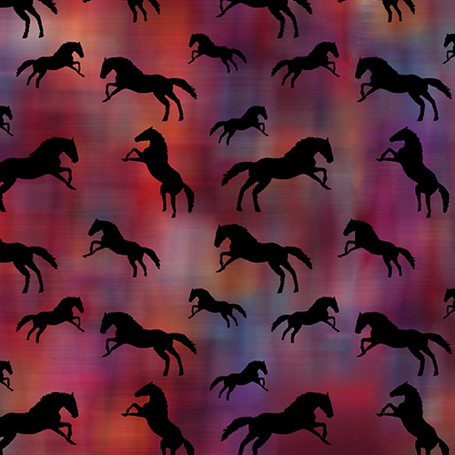 Painted Horses Tossed Horses Red 6665-10