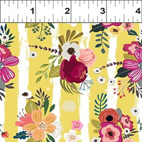 Mermaids and Unicorns Floral Stripe