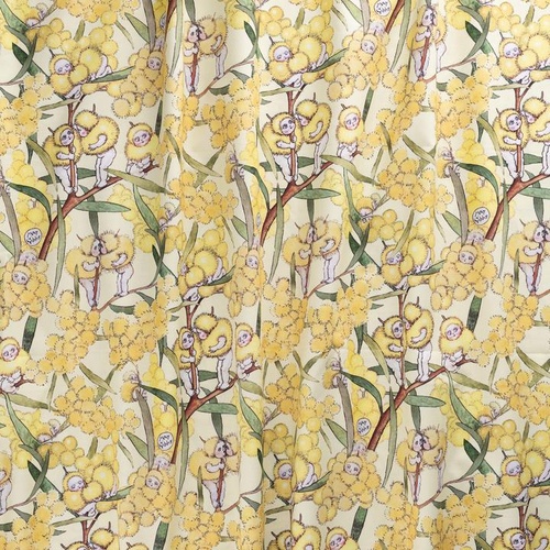 RARE May Gibbs Blossom Babies WIDE Lemon 1/2m