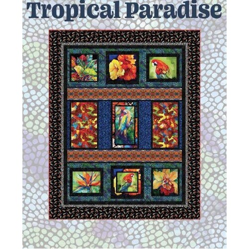 Rainforest Tropical Paradise Parrot Quilt Kit