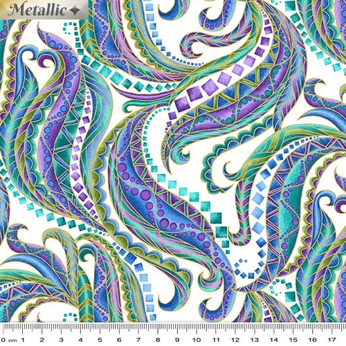 Horsen Around Mane Swirl Metallic White 5609