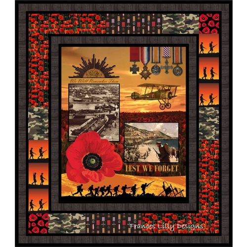 Field of Poppies Anzac Quilt Pattern Only