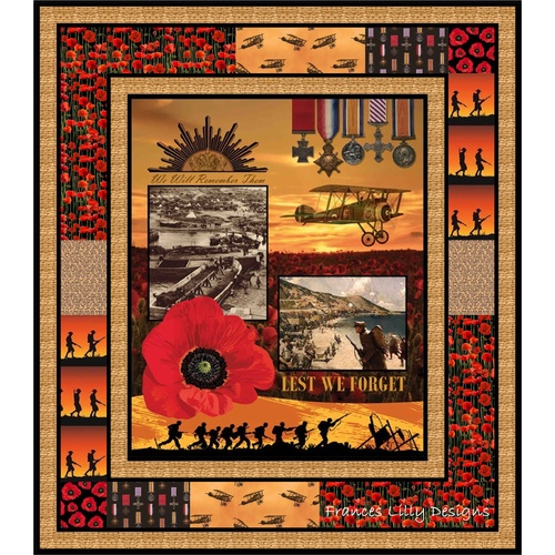Never Forgotten Always Remembering ANZAC Quilt Kit