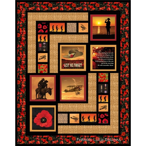 Poppies to Remember ANZAC Quilt Kit