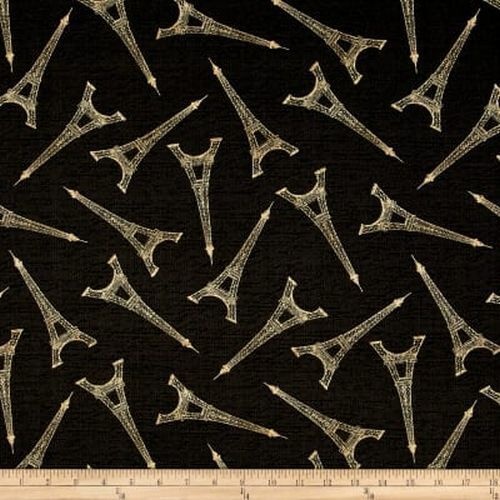 Fabric Remnant -Paris Eiffel Towers 43cm