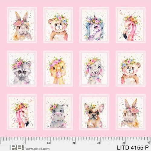 Little Darlings Panel Pink 4155P