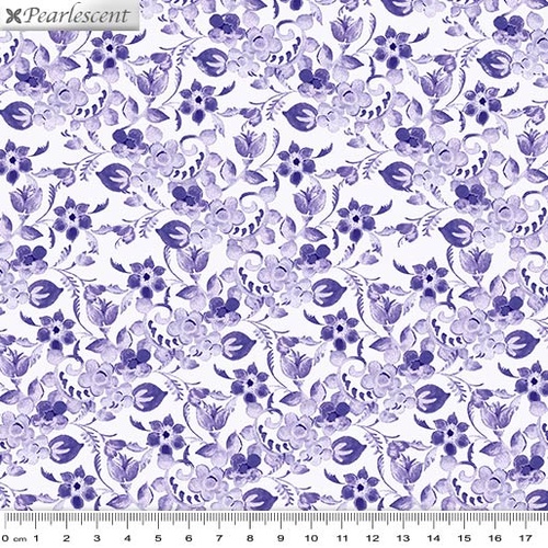 Violet Twilight Floral Arabesque White 7925P-09