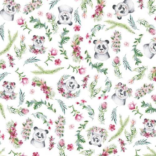 Tropical Zoo Panda Floral Allover DV3193