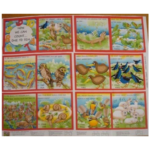 New Zealand NZ Counting 1,2,3 Soft Book Panel