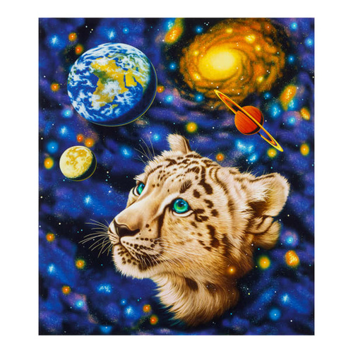 The Living Universe Snow Leopard Celestial Panel 18885-325
