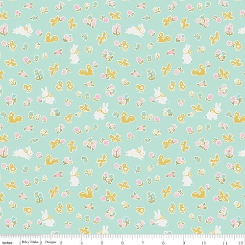 Milk and Honey Bunny Friends Sparkle SC9175-MINT