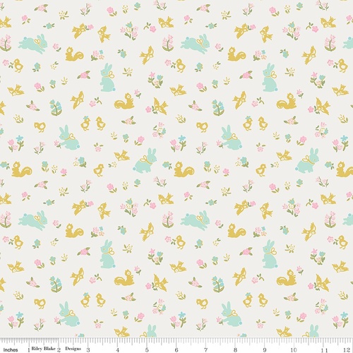Milk and Honey Bunny Friends Sparkle SC9175-CREAM