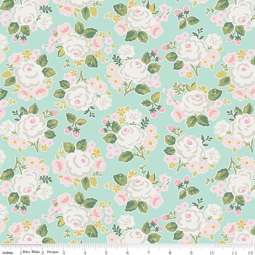 Milk and Honey Floral Main C9170-MINT