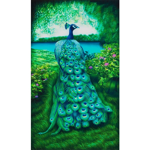 Peacock Elegance Panel