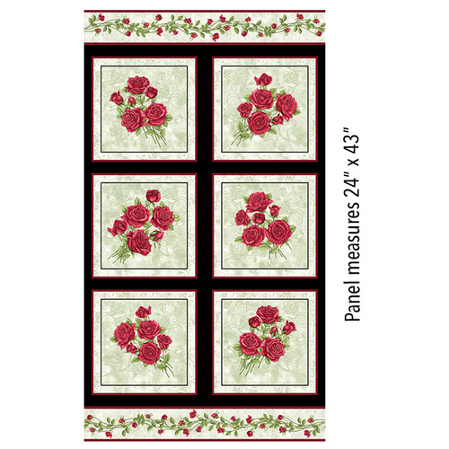 Festival of Roses Panel Green 6635-42