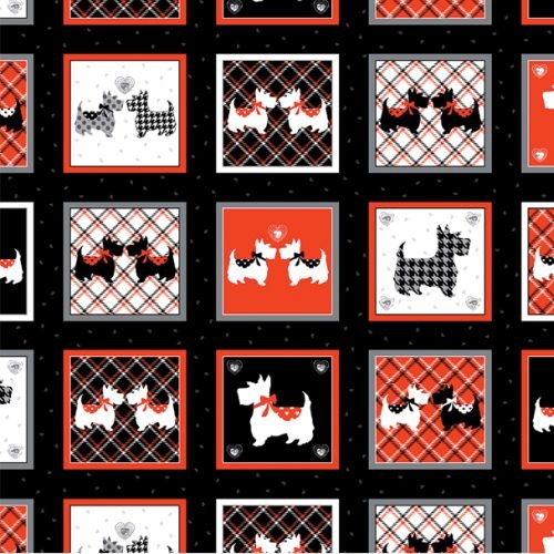 Dotty for Scottish Terrier Dog Boxes Panel 7885-12