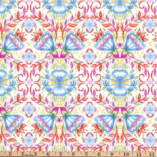 Gypsy Dreams Floral Tile White 9746 001