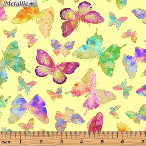 Watercolour Wishes Butterfly Yellow 7941M-03