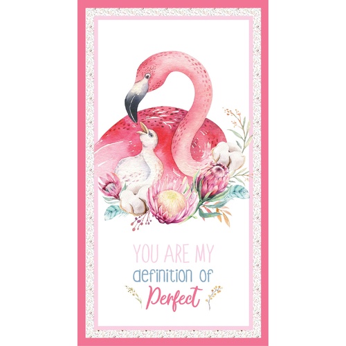 A Mother's Love Flamingo and Baby Chick Panel DV3456
