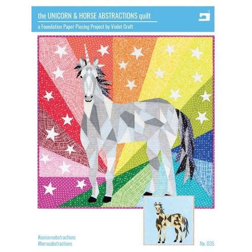 Violet Craft Unicorn and Horse Quilt PATTERN ONLY