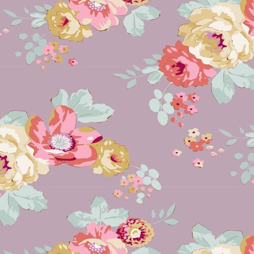 Tilda Maple Farm Pauline Floral Mauve 100264