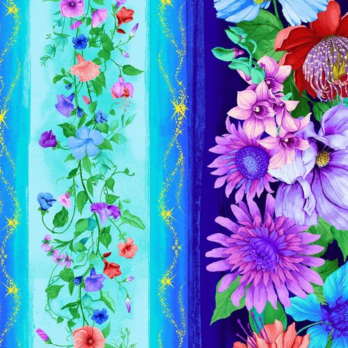 Fairy Fantasy Floral Stripe 7237
