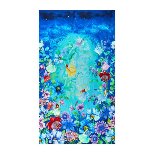 Fairy Fantasy Floral Quilt Cot Panel