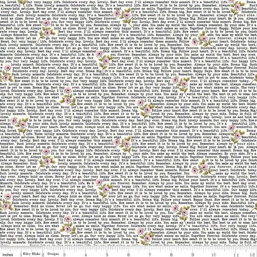 Riley Blake Splendor Inspirational Text Cream C9354