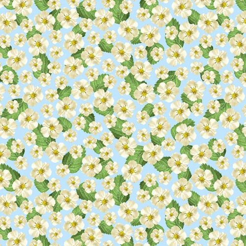 Strawberry Fields Flower Garden Blue 9770-50
