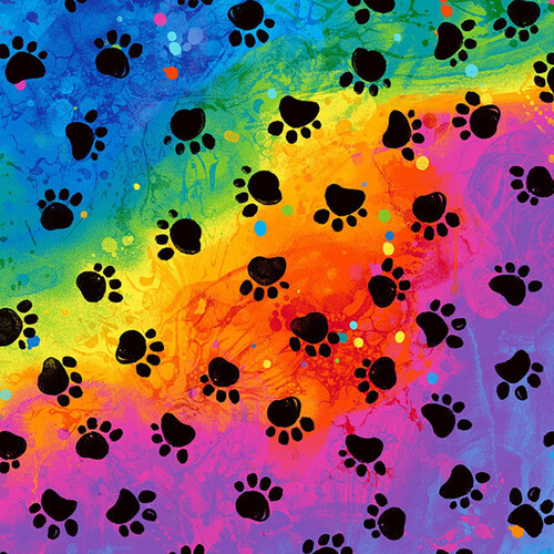 Meow-Za Digital Rainbow Paw Prints C7486