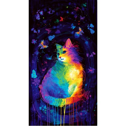 Meow-Za Digital Rainbow Cat Panel TT C7484