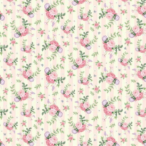 Little Wren Cottage Floral Stripe Cream DV3496