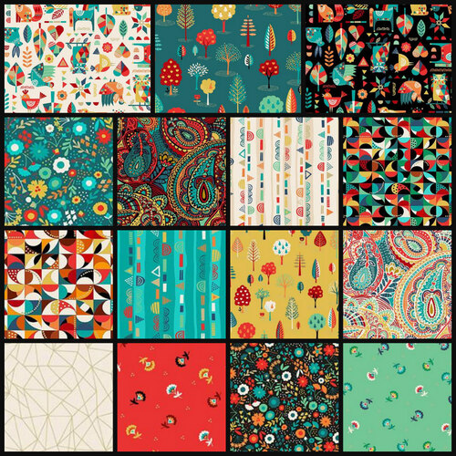 Folk Friends Woodland Animals FQ Bundle