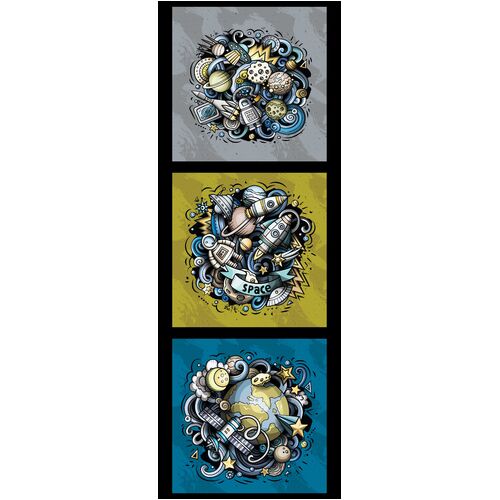 Interstellar Galaxy Space Planets Panel DV3608