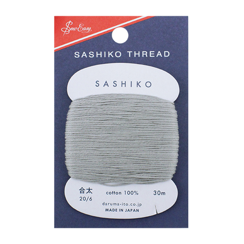 Sashiko Thread Thick 30m Card Grey 217