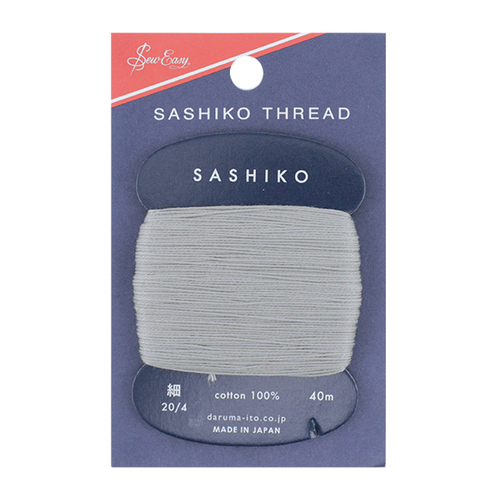 Sashiko Thread Thin 40m Card Grey 217