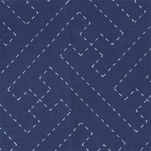 Sashiko Cloth Navy Keys 210