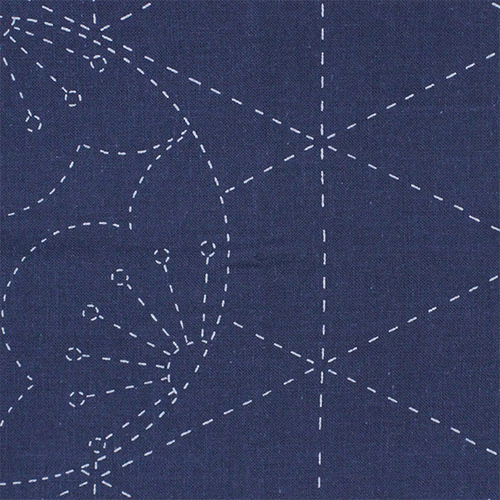 Sashiko Cloth Navy Diamonds 206