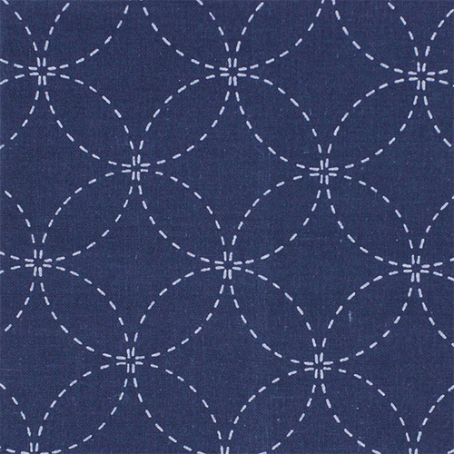Sashiko Cloth Navy Rings 203