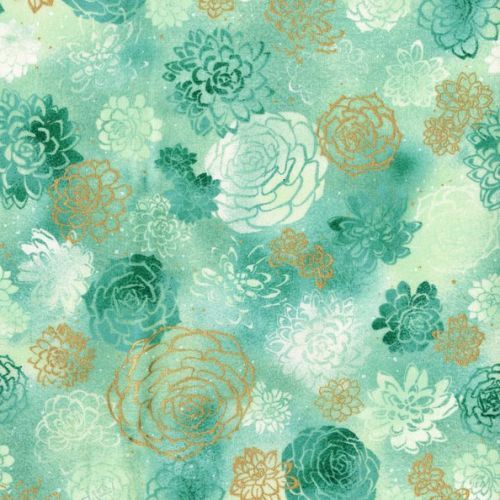 Oasis Summer Blooms Floral Jade 2889-002
