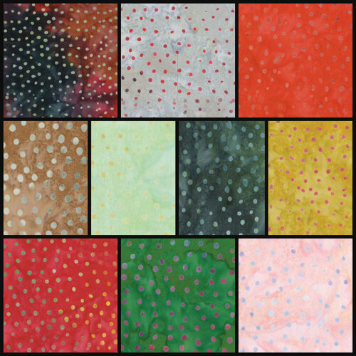 Ayu Marble Dot Batik FQ Bundle - 11 Colours