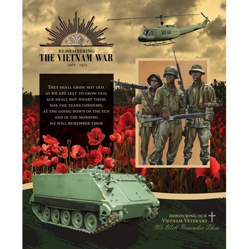 Remembering Vietnam Tank Quilt Wall Panel V1