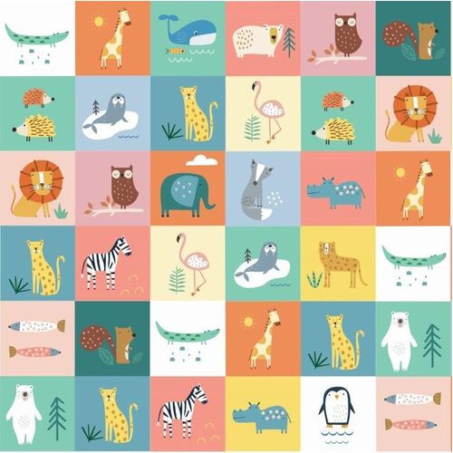 Habitat Animals Blocks Panel 1693