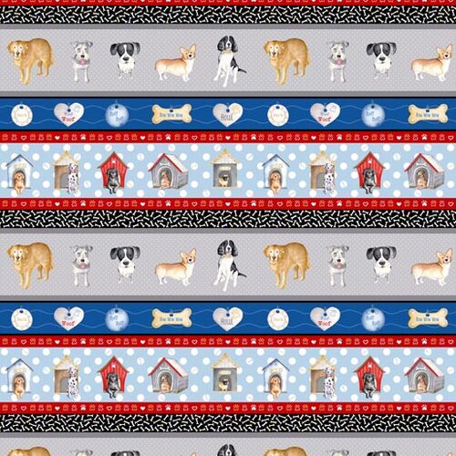 Think Pawsitive Dogs Stripe Multi 9726-99