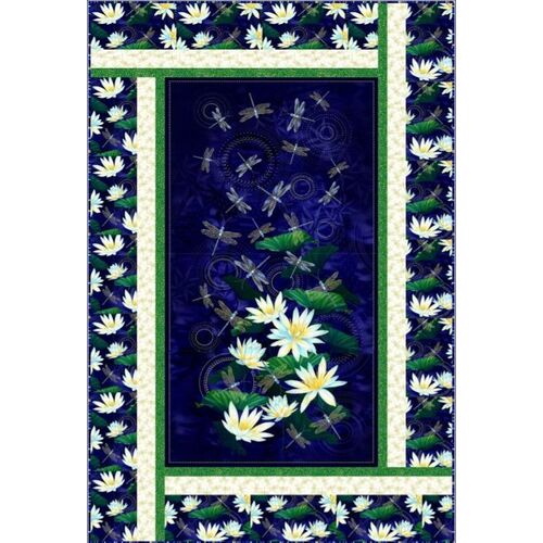 Moonlight Serenade Metallic Quilt Kit Lily Pad Garden